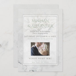 Convite Moldura de Foto do Noivado Dahlia Wild