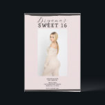 Convite Moldura de Foto Rosa e Preto Moderno Jovem 16<br><div class="desc">Personalize da maneira que quiser.</div>