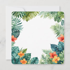 Convite Moldura de Vegetação Tropical PNG Fundo Botânico