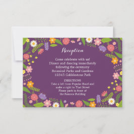 Convite Moldura Floral em Flor Rustica Jardim Casamento