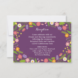 Convite Moldura Floral em Flor Rustica Jardim Casamento