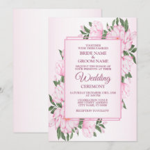 Moldura Floral Rosa Folhas Verdes Casamento Elegan
