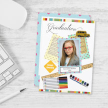 Moldura Moderna para Foto de Formatura Infantil