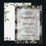 Convite Molereca Simples | Casamento de Foto<br><div class="desc">Estes adoráveis convites para casamento de fotos apresentam folhas de oliveira verde,  simples e aquarela,  e tipografia de roteiro,  em uma camada que mostra sua própria foto pessoal. Uma aparência nova e elegante que é perfeita para um casamento rústico,  minimalista ou botânico elegante no exterior.</div>