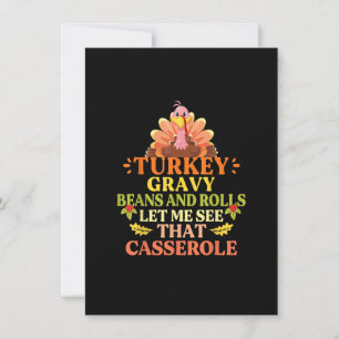 Convite Molho de peru, feijão e pães, deixe-me ver aquele 