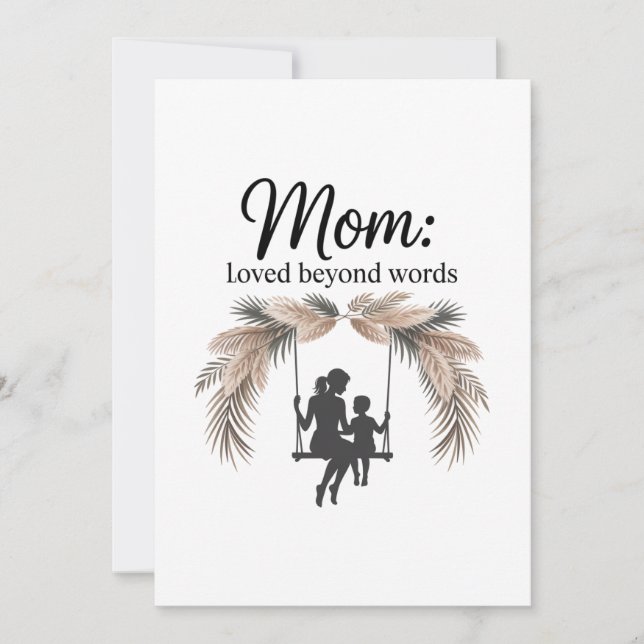 Convite Mom Loved Beyond Words (Frente)