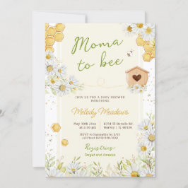 Convite Moma para Bee Honeybee Chá de fraldas Amarelo de f