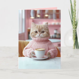 Convite Momento do Café Gato Cozy