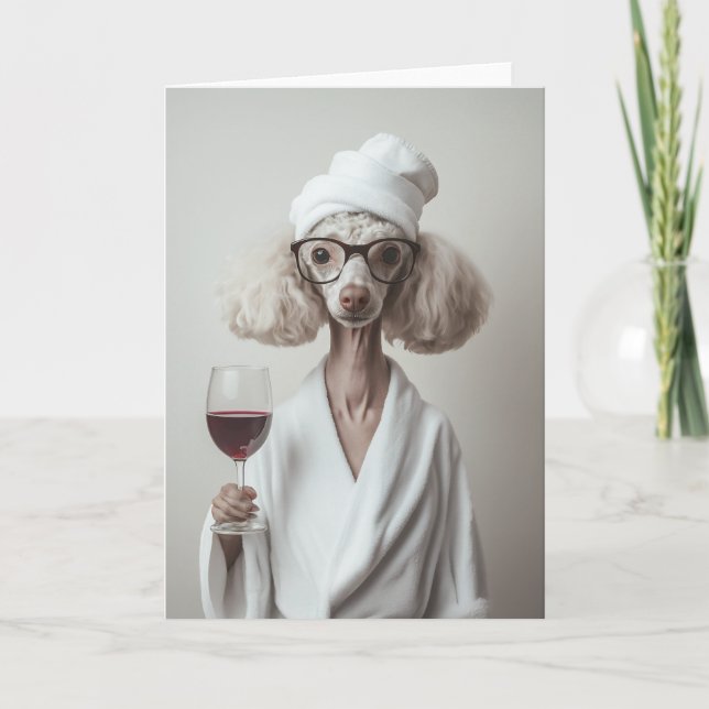 Convite Momento Spa do Poodle Elegante (Frente)