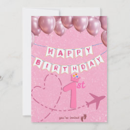 Convite Momentos Maravilhosos: Uma Bacia primeiro aniversa