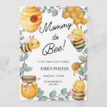 Mommy to Bee Baby Shower Invitation