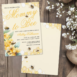 Convite Mommy to BEE Gender Neutral Baby Shower