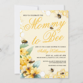 Convite Mommy to BEE Gender Neutral Baby Shower