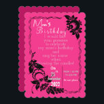 Convite Mom's birthday invitation<br><div class="desc">This is for your mom's birthday.</div>