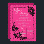 Convite Mom's birthday invitation<br><div class="desc">This is for your mom's birthday.</div>