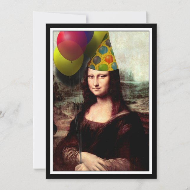 Convite Mona Lisa - A Garota do Aniversário (Frente)