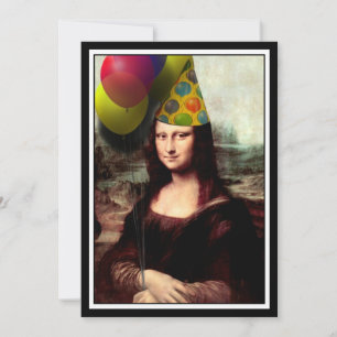 Convite Mona Lisa - A Garota do Aniversário