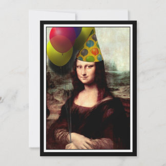 Convite Mona Lisa - A Garota do Aniversário