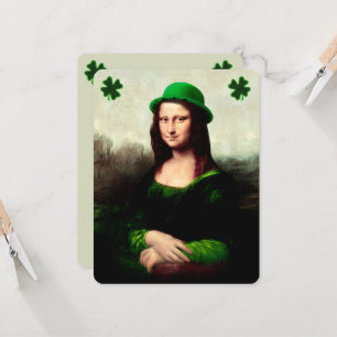 Convite Mona Lisa Dia de São Patrício Trevo