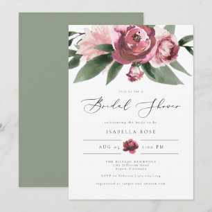 Convite MONET - Chá de panela de Jardim Floral com Blush
