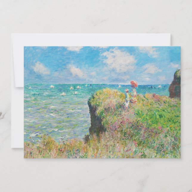 Convite Monet Cliff anda em Pourville (Frente)