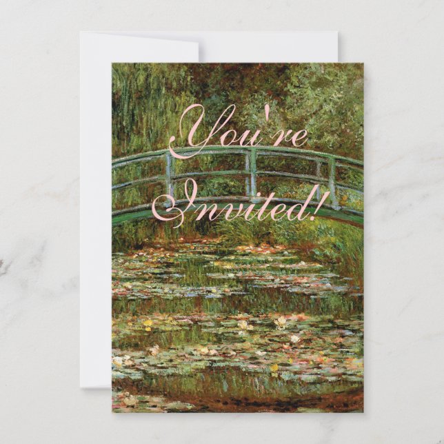 Convite Monet French Bridge Giverney (Frente)