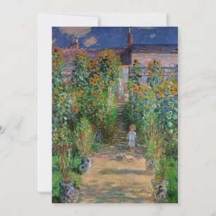 Convite Monet Garden Vetheuil Impressionim Pintura