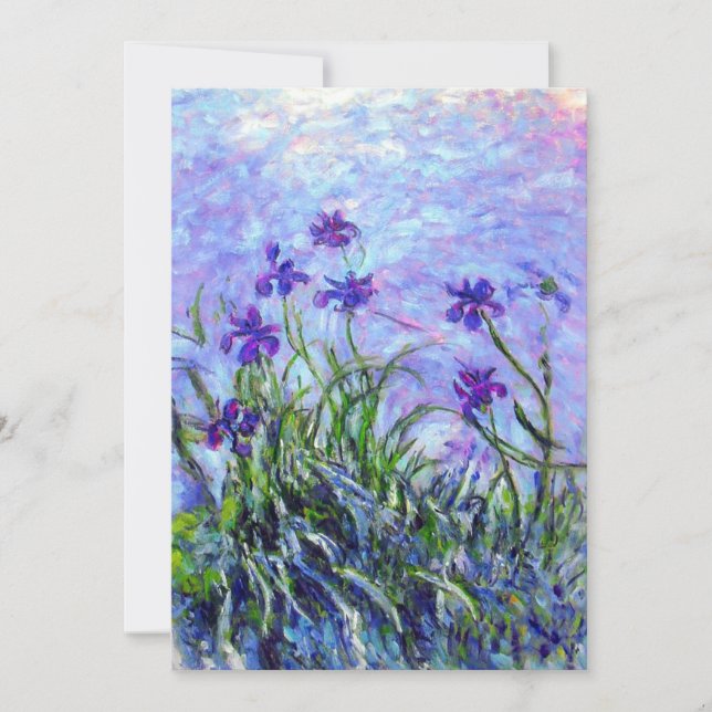 Convite Monet Lilac Irises (Frente)
