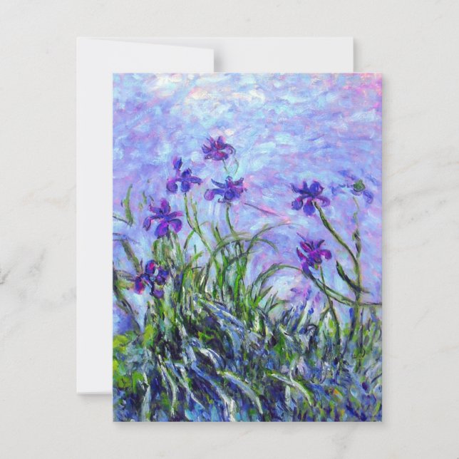 Convite Monet Lilac Irises (Frente)