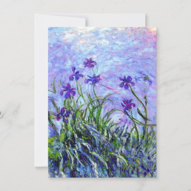 Convite Monet Lilac Irises (Frente)