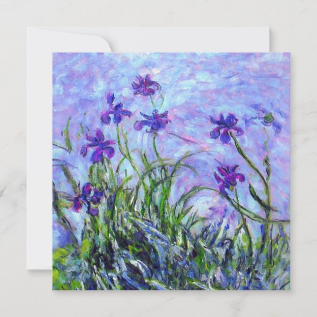 Convite Monet Lilac Irises (Frente)