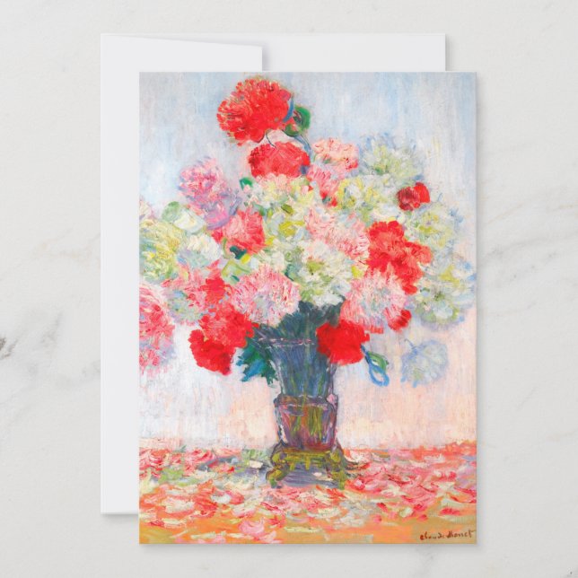 Convite Monet Peonies (Frente)