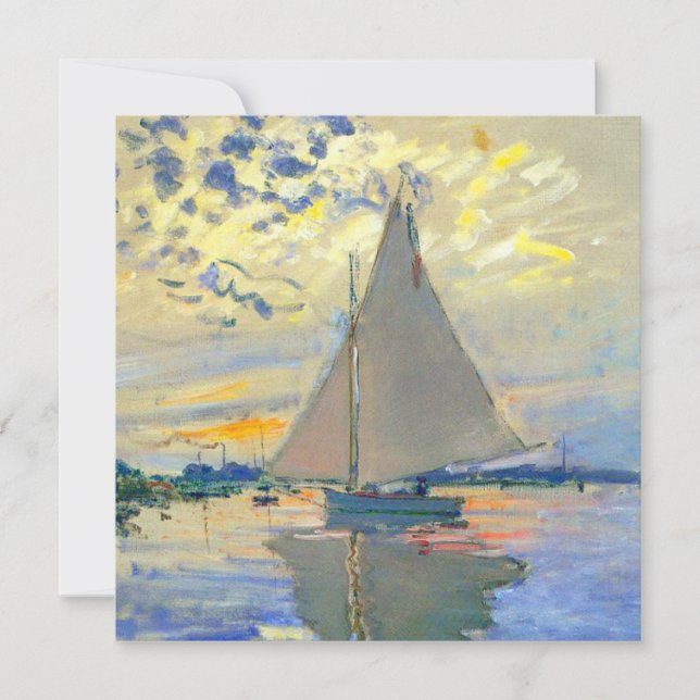 Convite Monet Sailboat no Le Petit-Gennevilliers (Frente)