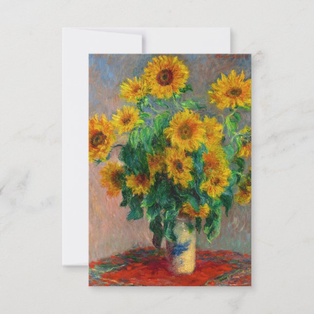 Convite Monet Sunflower (Frente)