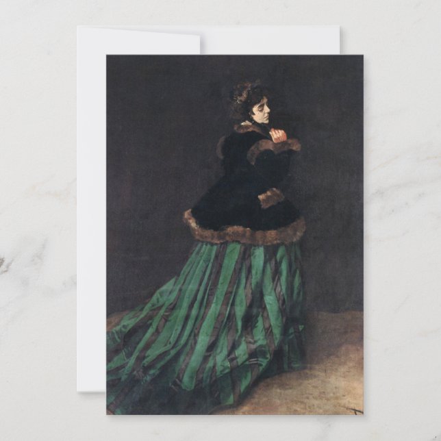 Convite Monet Woman em Vestido Verde (Frente)