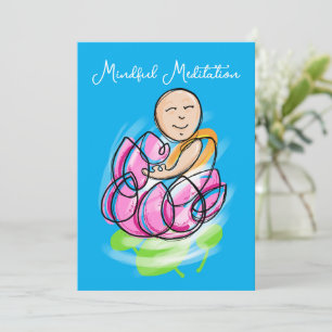 Convite Monge de Lótus Zen Meditação