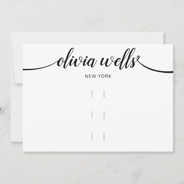 Convite Monitor Horizontal de Clipe de Três Cabos 5x7 (Frente)