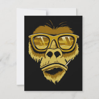 Convite Monkey Gorilla legal | Pintura Pop moderna