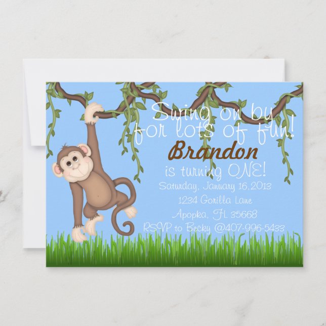 Convite Monking Around (Frente)