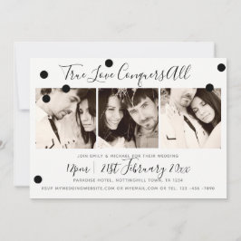 Convite Monocromático Minimalista Preto Branco - ADICIONAR