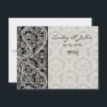 Convite Monogram Black Damask Wedding Table Number Cards<br><div class="desc">Monogram Black Damask Swirl Wedding Invitations -</div>