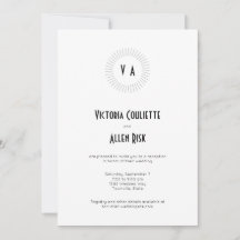 Monograma Atemporal em Círculo Minimalista Recepçã