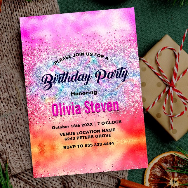 Convite Monograma brilhante monograma de unicórnio mbre, i (Criador carregado)