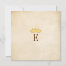 Convite Monograma Coroado Personalizado Pergaminho de Cont