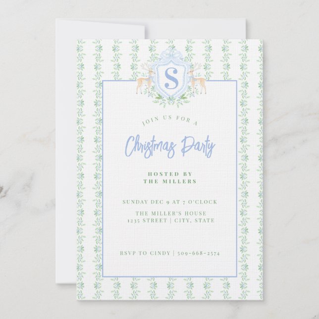 Convite Monograma da "Reindeer de Natal do Grande Milênio" (Frente)