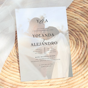 Convite Monograma de Boda Invitaciones Elegantes