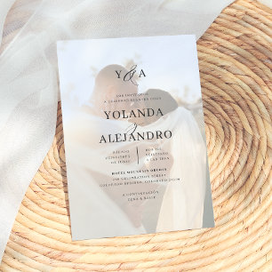 Convite Monograma de Boda Invitaciones Elegantes