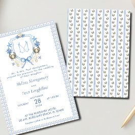 Convite Monograma de Caligrafia de Casamento