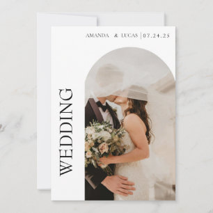 Convite Monograma de Caligrafia Romântica Foto Arc Al