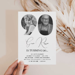 Convite Monograma de Fotografia Personalizada da Celebraçã